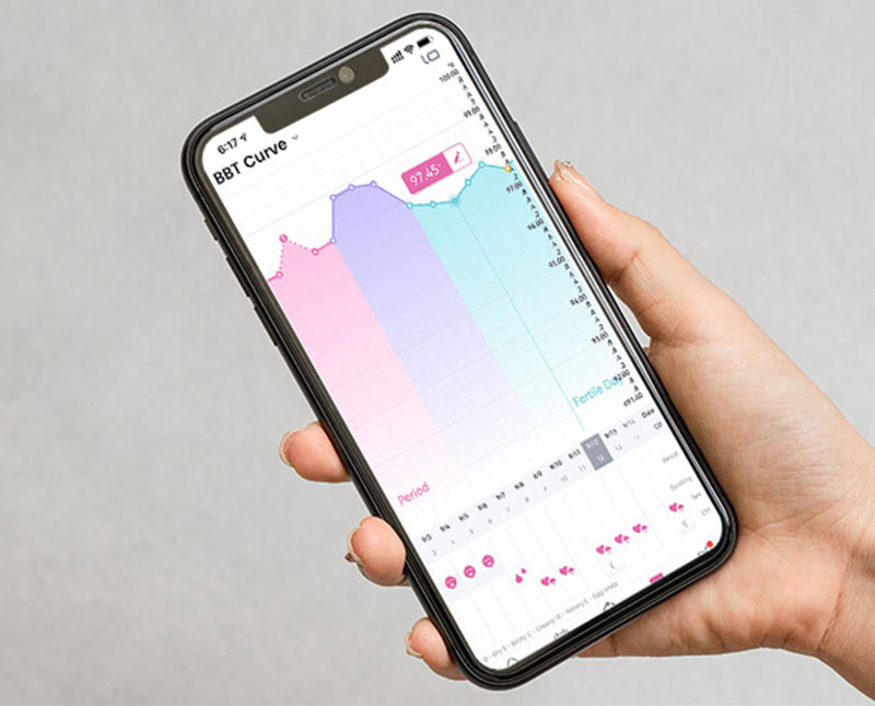 basal body thermometer shows your BBT curve