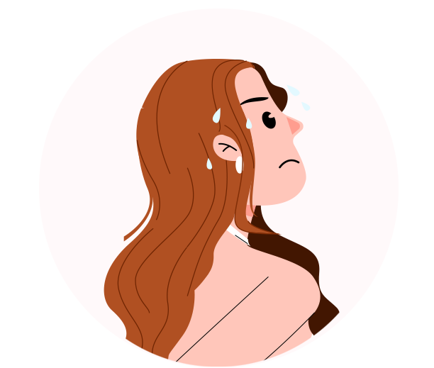 a cartoon of woman experiencing hotflash in menopause
